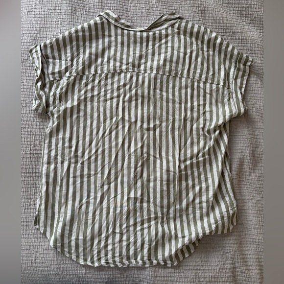 Alexander Jordan Green & White Striped Blouse - Picture 2 of 14